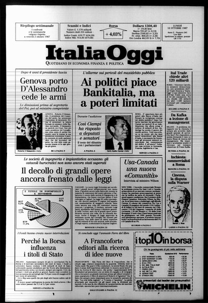 Italia oggi : quotidiano di economia finanza e politica